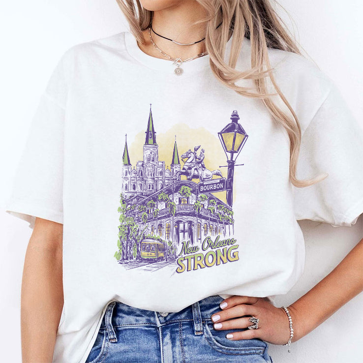 New Orleans Strong Charity Bourbon T Shirt
