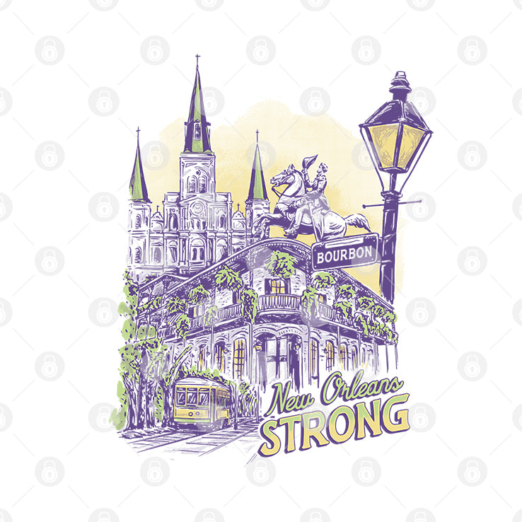 New Orleans Strong Charity Bourbon T Shirt