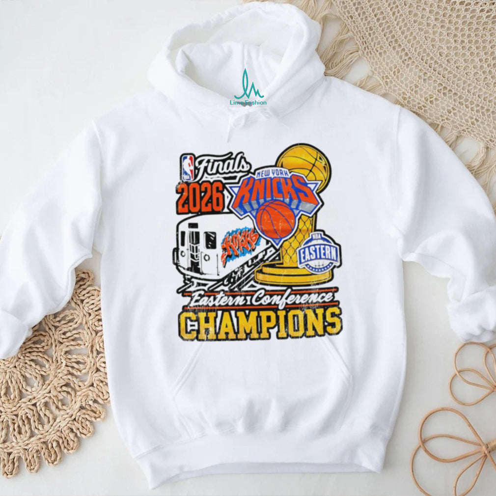 New York 2026 Eastern Conference Champions train graphic shirt