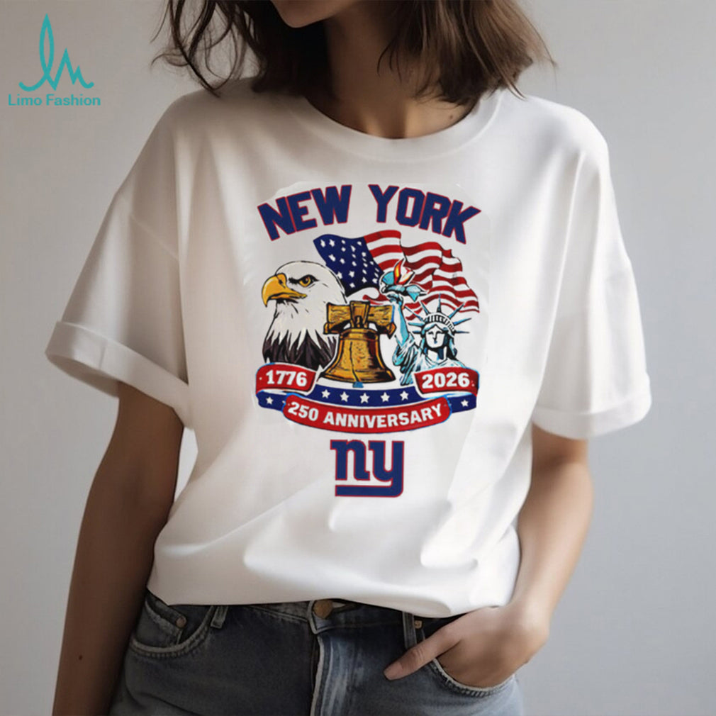 New York Giants Custom Name America’s 250th Anniversary Patriotic V Neck T Shirt