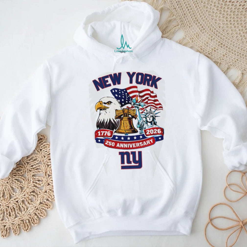 New York Giants Custom Name America’s 250th Anniversary Patriotic V Neck T Shirt