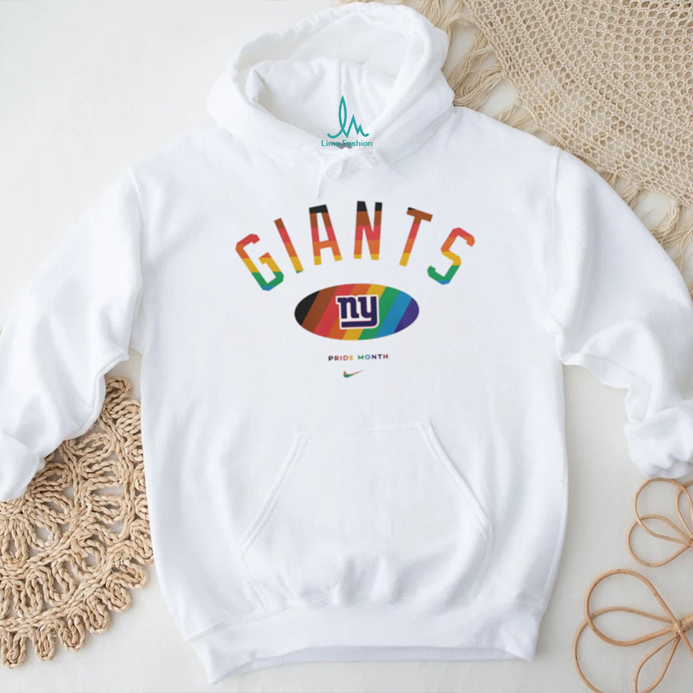 New York Giants Pride Month Rainbow logo shirt