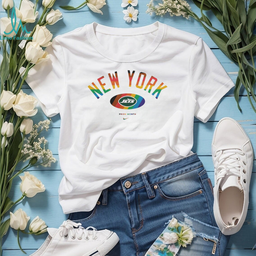 New York Jets Pride Month Rainbow logo shirt