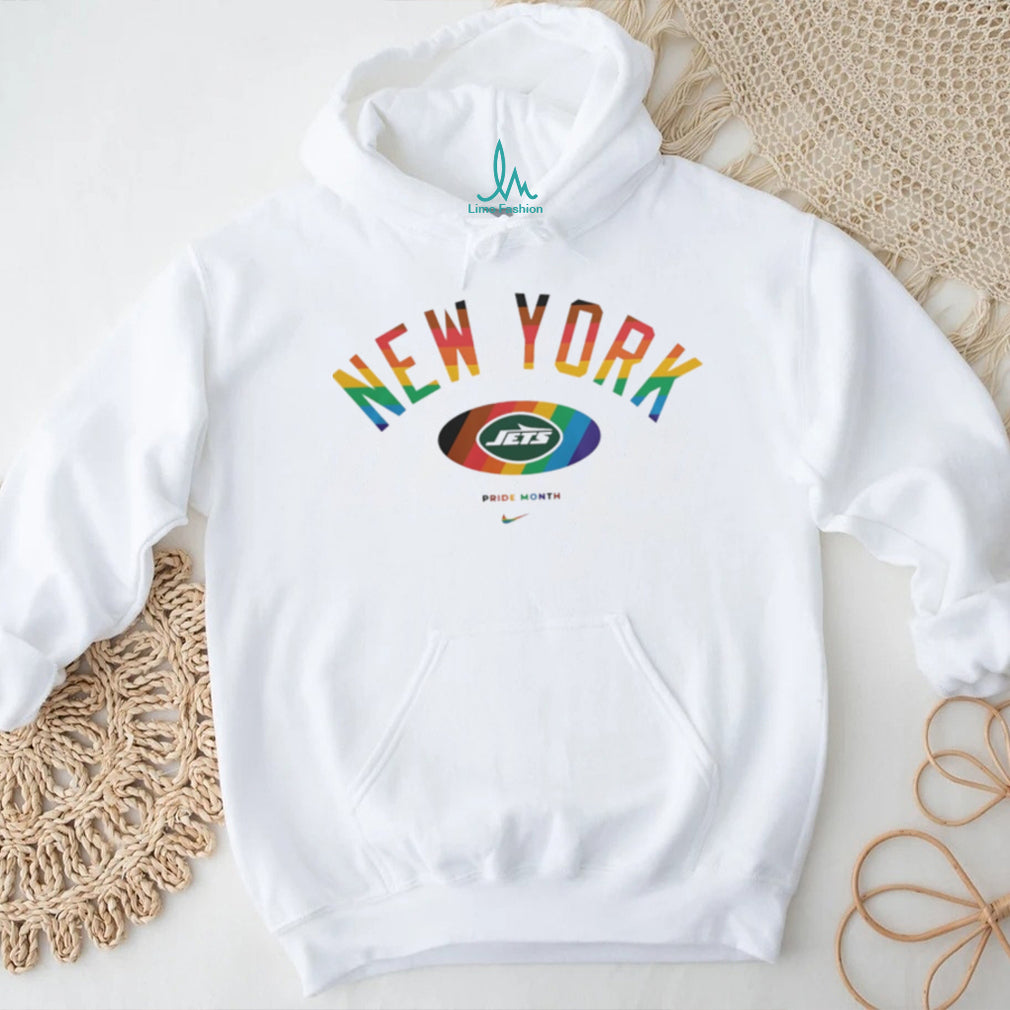 New York Jets Pride Month Rainbow logo shirt