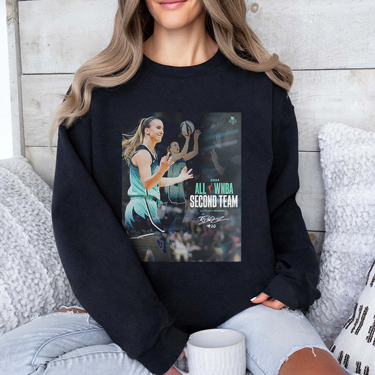 New York Liberty 2024 All WNBA Second Team Sabrina Ionescu Signature Shirt