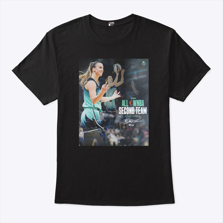 New York Liberty 2024 All WNBA Second Team Sabrina Ionescu Signature Shirt
