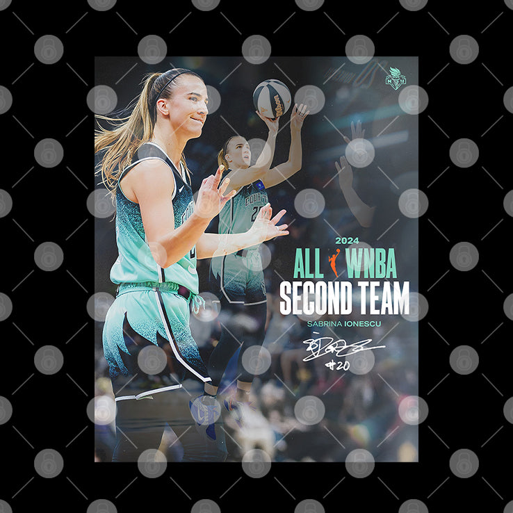New York Liberty 2024 All WNBA Second Team Sabrina Ionescu Signature Shirt