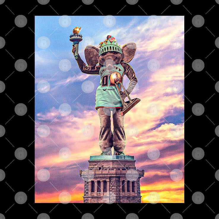 New York Liberty 2024 WNBA Champs Ellie The Elephant Shirt