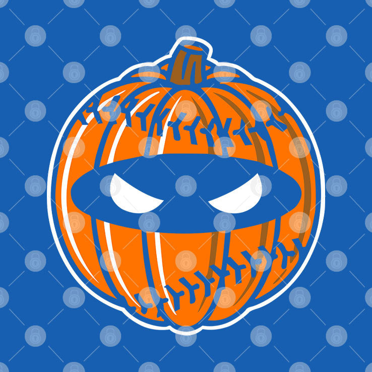 New York Met Pitching Ninja Pumpkin T Shirt