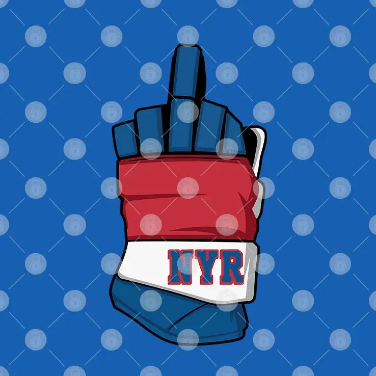 New York Rangers Middle Finger Hockey Glove T Shirt
