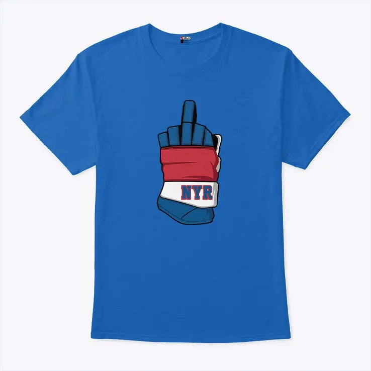 New York Rangers Middle Finger Hockey Glove T Shirt