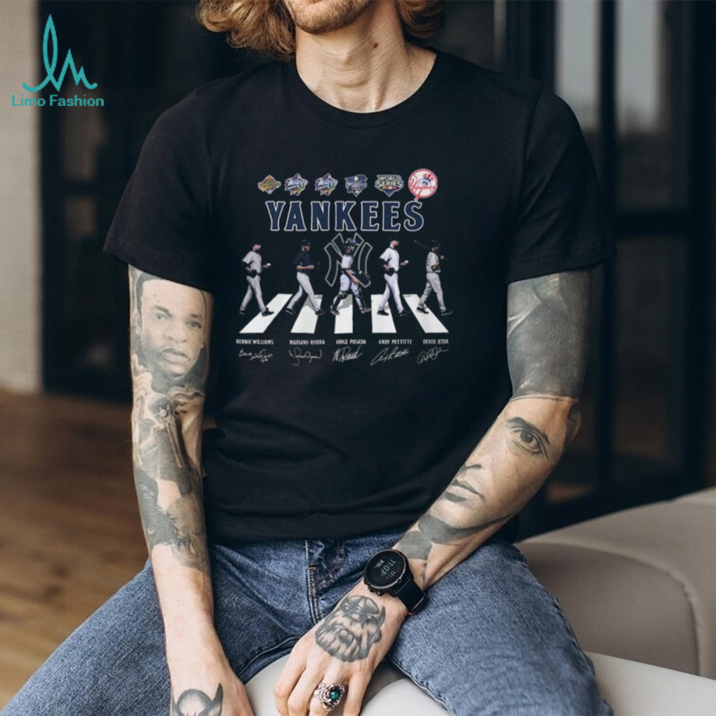 New York Yankees Abbey Road Legends Signatures T Shirt