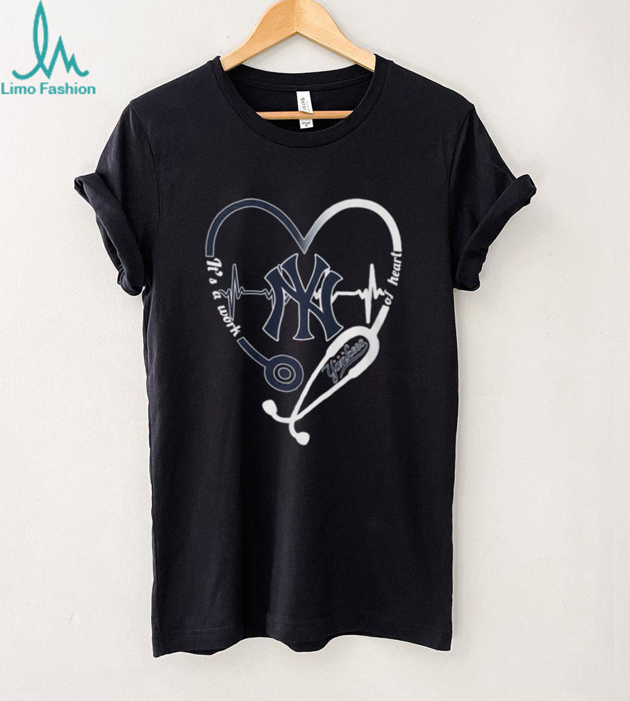 New York Yankees Baseball Heartbeat Stethoscope Healthcare Medical T Shirt