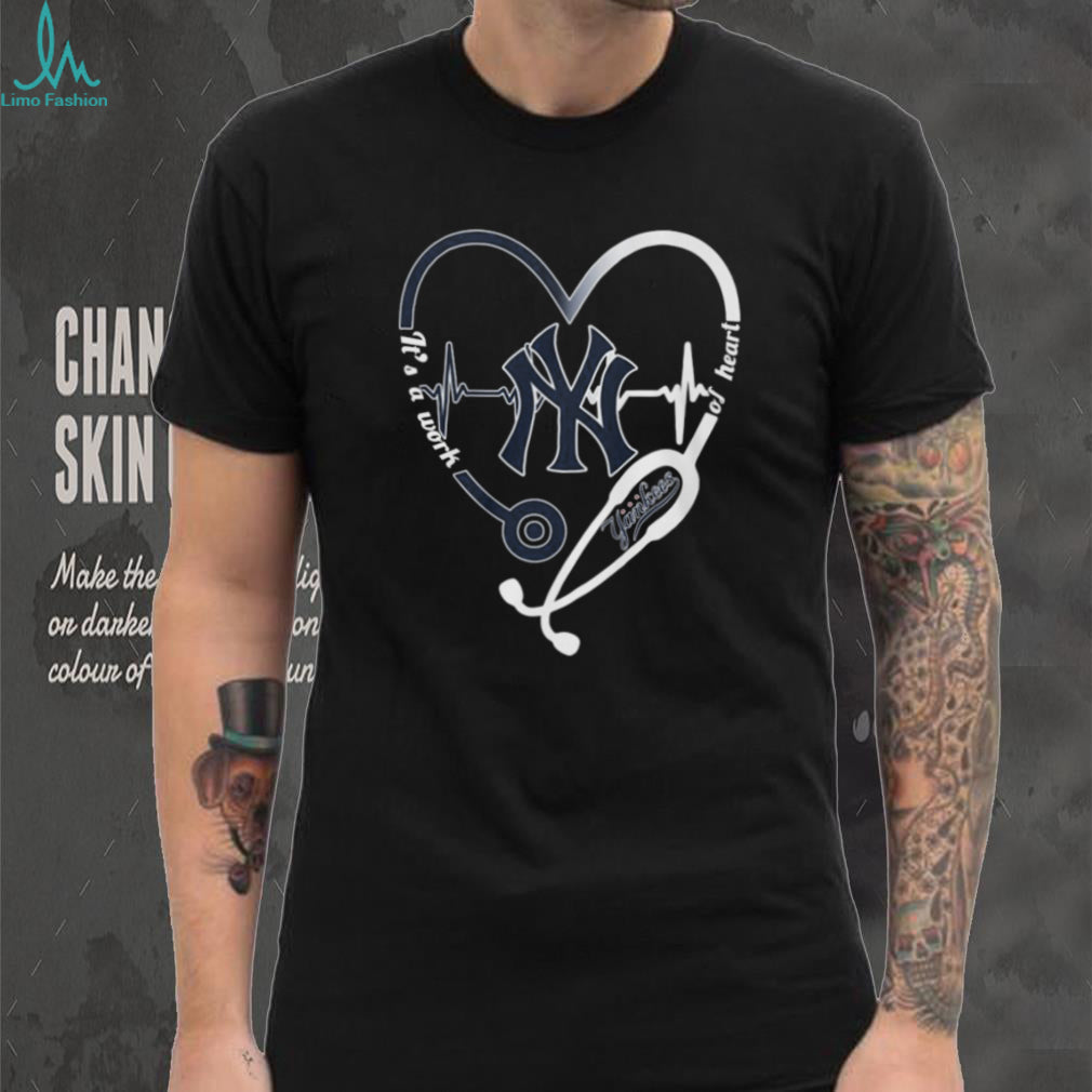 New York Yankees Baseball Heartbeat Stethoscope Healthcare Medical T Shirt