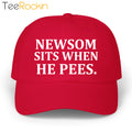 Newsom Sits When He Pees Hat