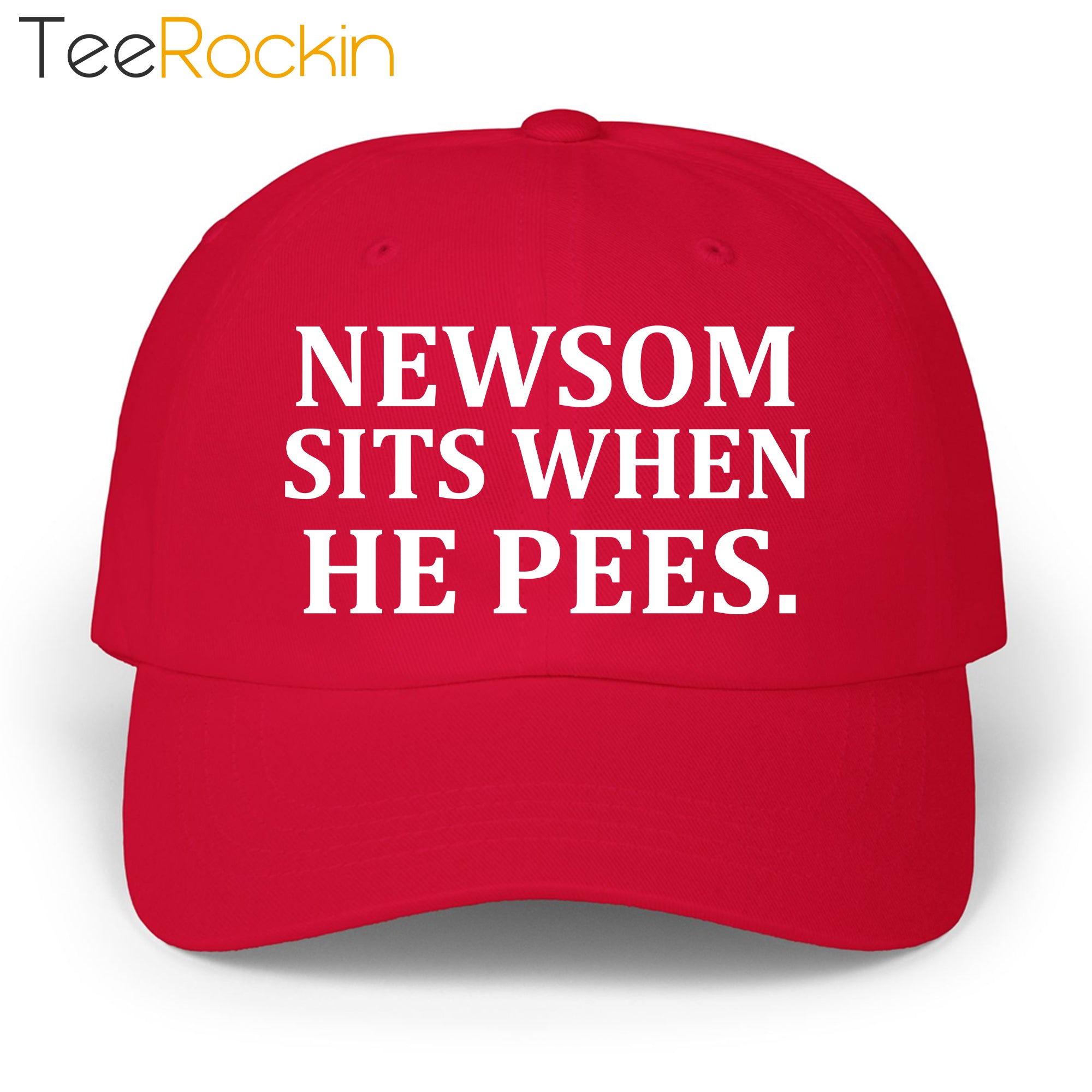 Newsom Sits When He Pees Hat