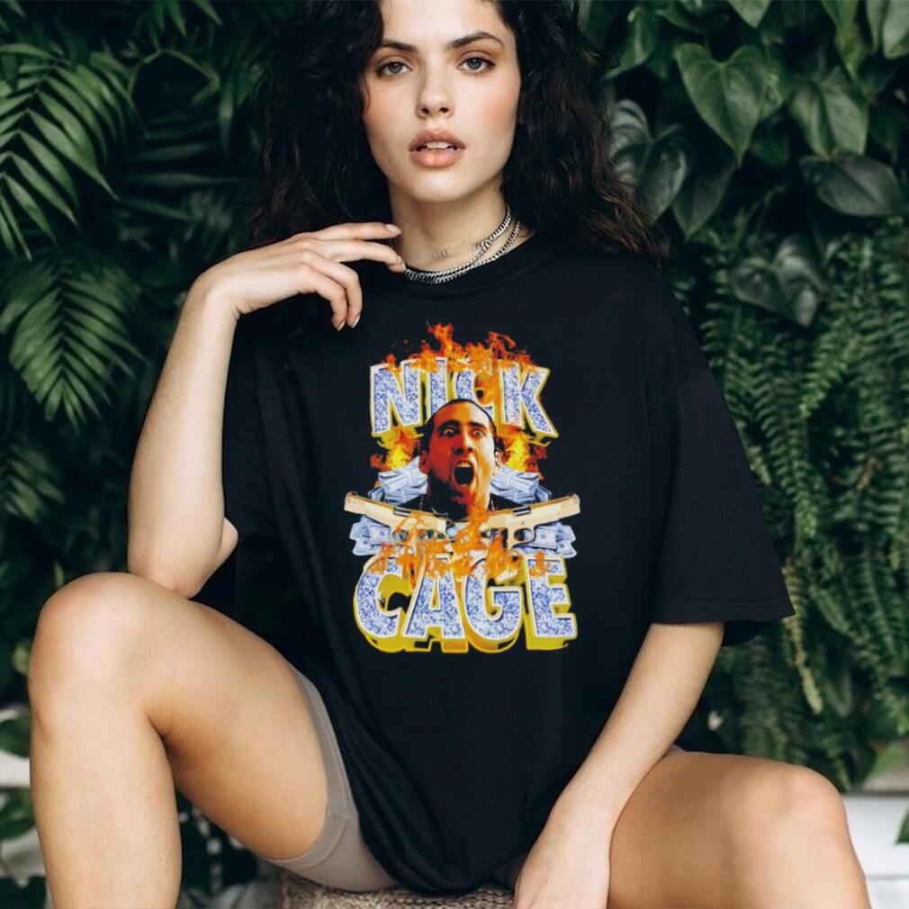 Nicolas Cage Retro 90s Bootleg Style Graphic T Shirt