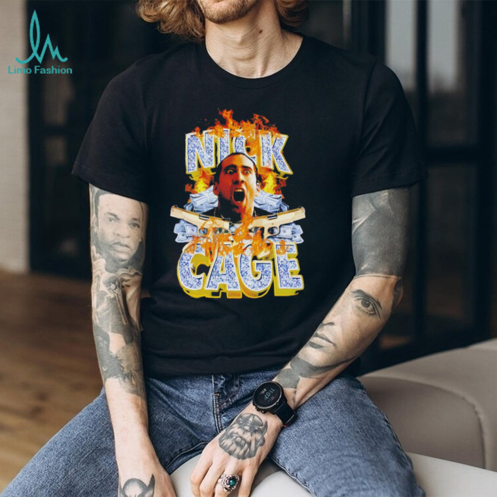 Nicolas Cage Retro 90s Bootleg Style Graphic T Shirt