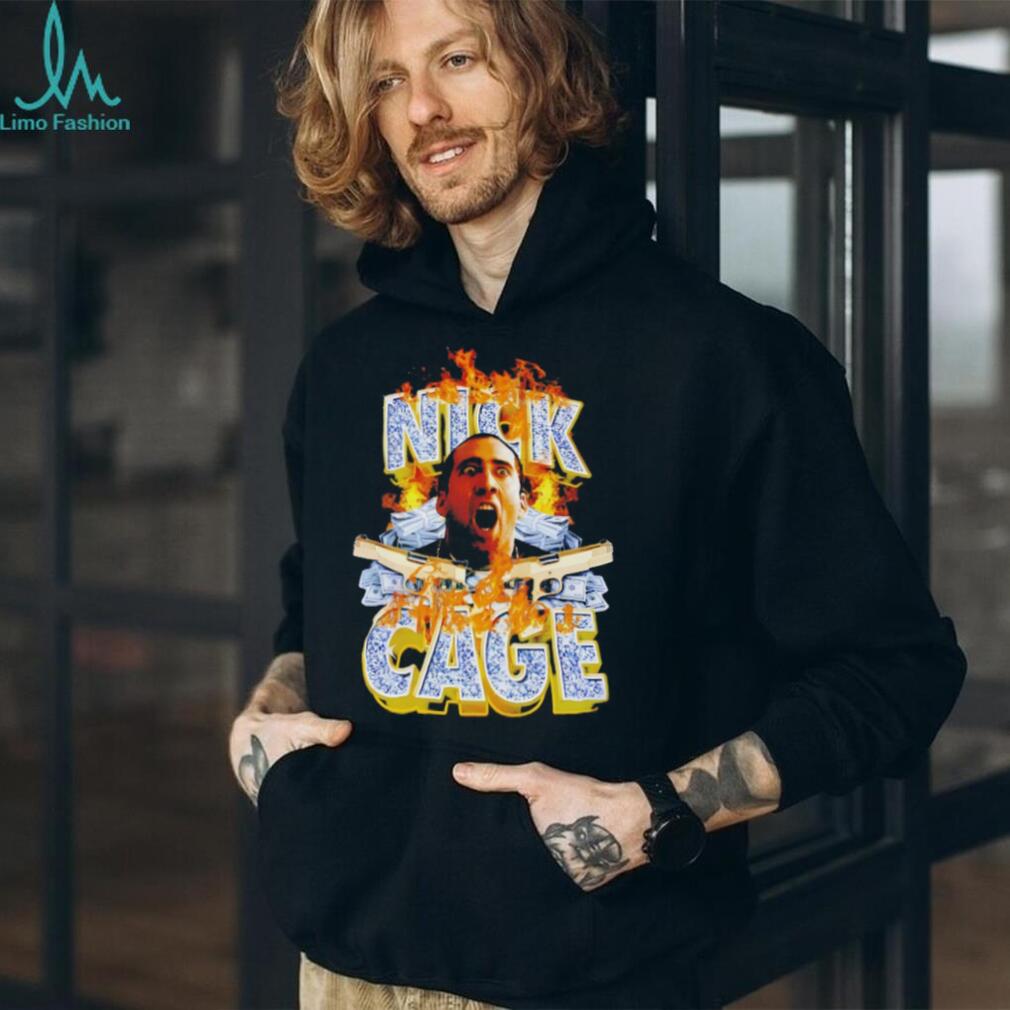 Nicolas Cage Retro 90s Bootleg Style Graphic T Shirt