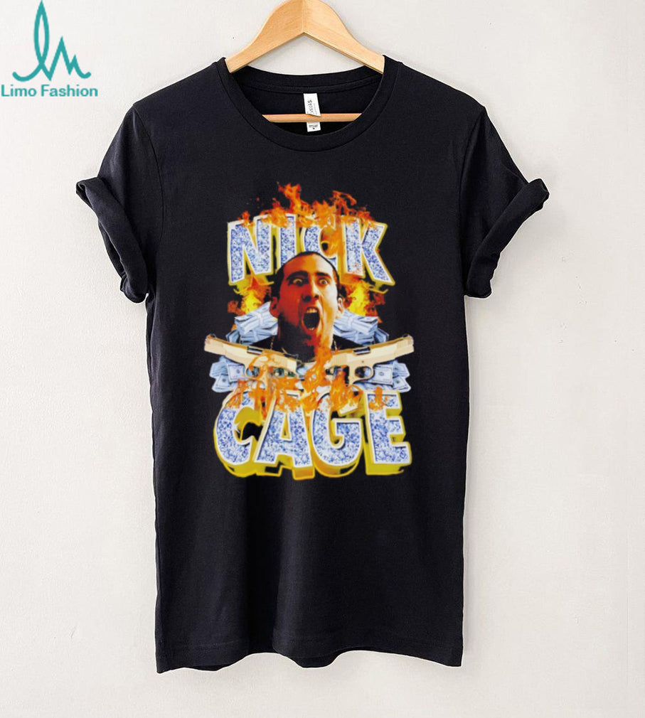 Nicolas Cage Retro 90s Bootleg Style Graphic T Shirt