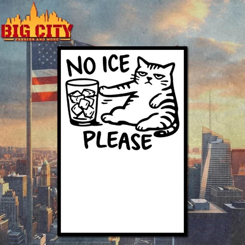 No Ice Please Cat t-shirt