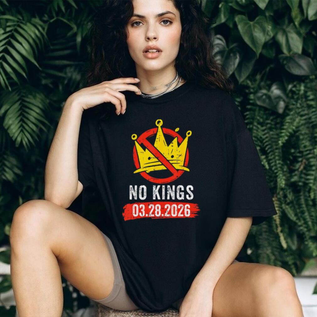 No Kings 03.28.2026 Anti Monarchy Protest Graphic T Shirt