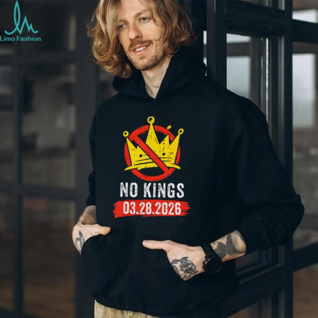No Kings 03.28.2026 Anti Monarchy Protest Graphic T Shirt