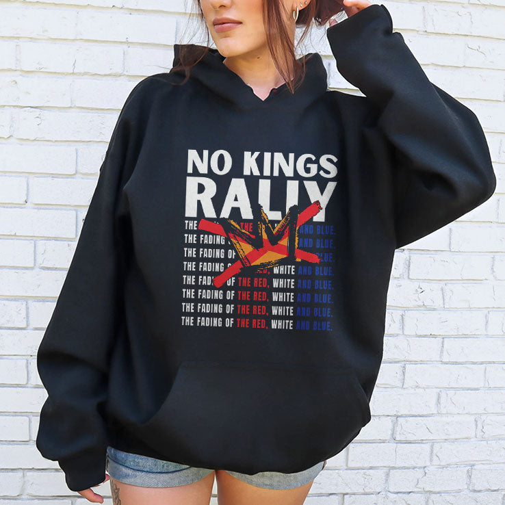 No Kings Rally The Fading Of The Red White And Blue Shirt