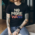 No More Wars Peace Sign American Flag Distressed Vintage T Shirt