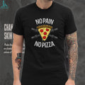 No Pain No Pizza Funny Fitness Barbell T Shirt