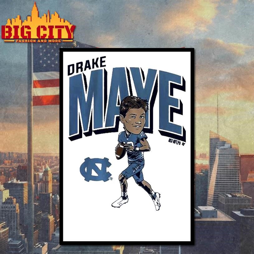 North Carolina Tar Heels Drake Maye Pro Caricature Shirt