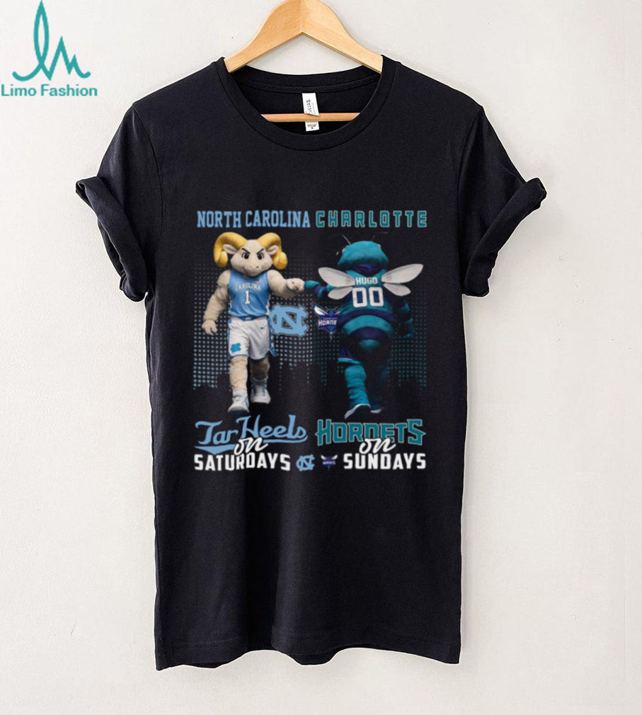 North Carolina Tar Heels on Saturdays Charlotte Hornets on Sundays T Shirt