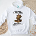 Nose Hair Prank Dachshund Husband Humor T Shirt Funny Dog Mom Gift