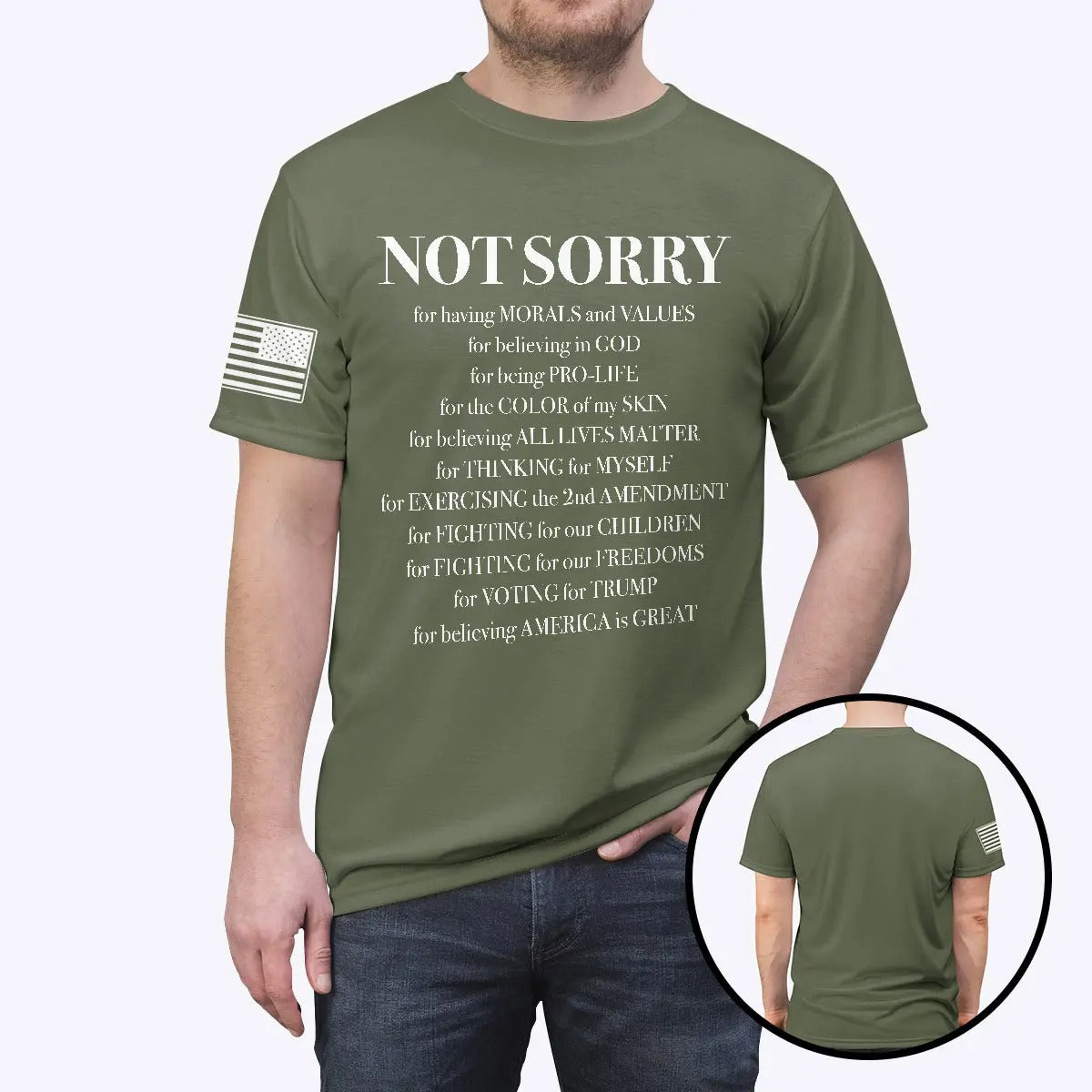 Not Sorry For Having Morals And Values For Believing In God Shirt