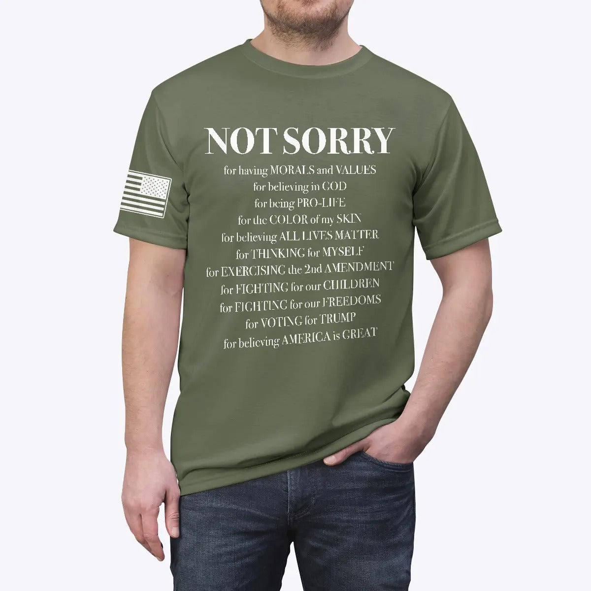 Not Sorry For Having Morals And Values For Believing In God Shirt