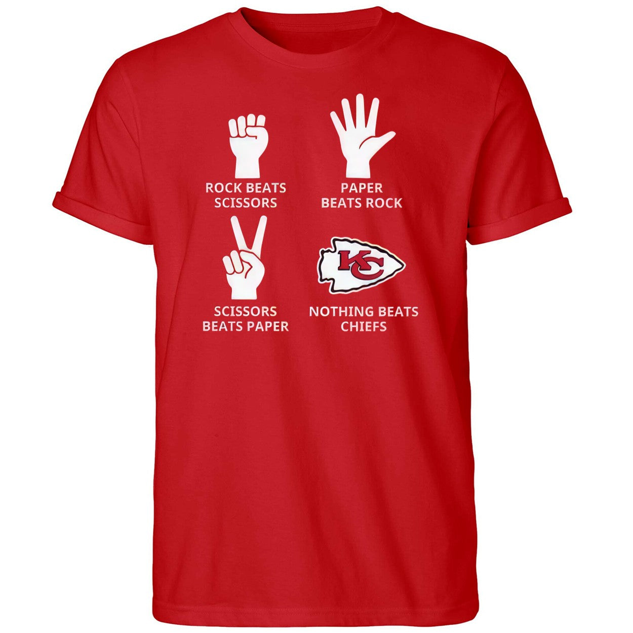 Nothing Beats Chiefs KC Rock Beats Scissors Shirt