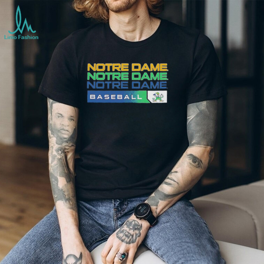 Notre Dame Baseball Fighting Irish Stacked Logo T Shirt