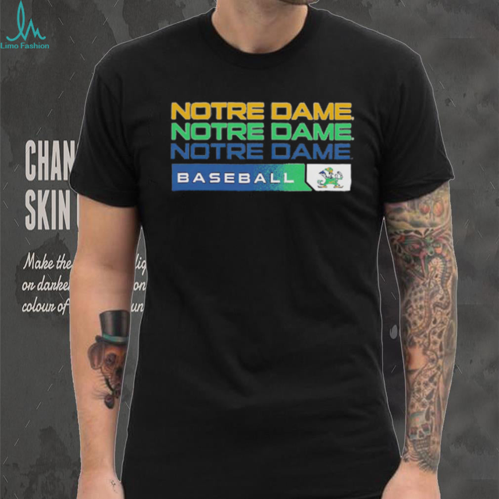 Notre Dame Baseball Fighting Irish Stacked Logo T Shirt