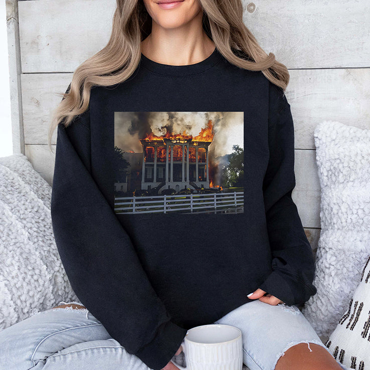 Nottoway Plantation Fire T Shirt
