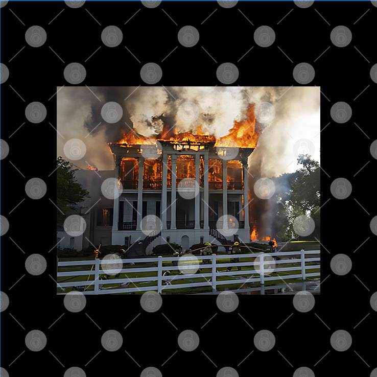 Nottoway Plantation Fire T Shirt