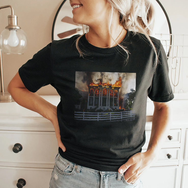 Nottoway Plantation Fire T Shirt