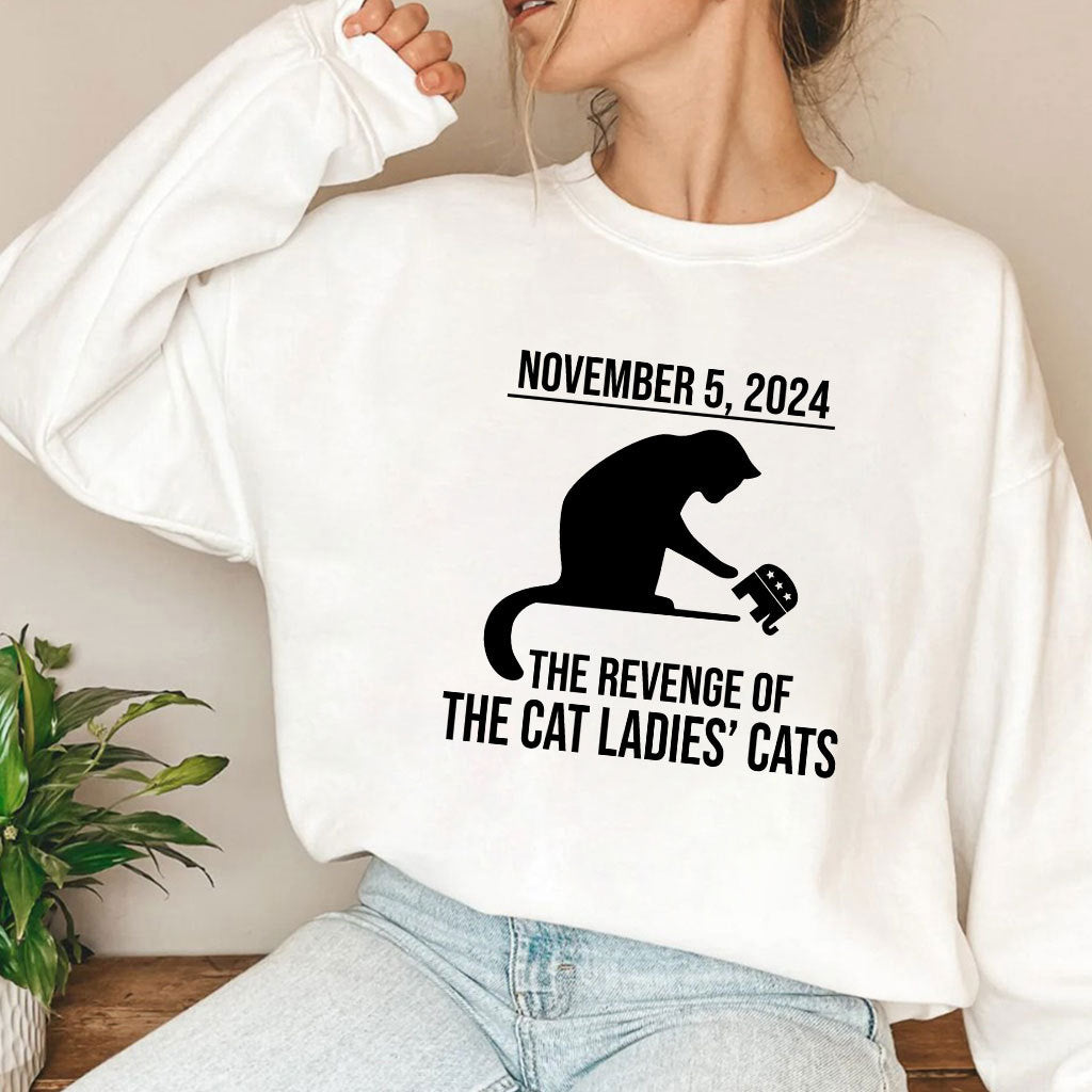 November 5 2024 The Revenge Of The Cat Ladies Cats Kamala Harris Shirt