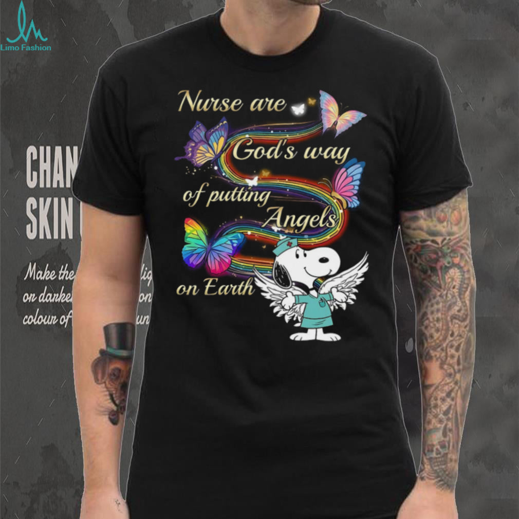 Nurse God Way Of Putting Angels On Earth Butterfly Shirt