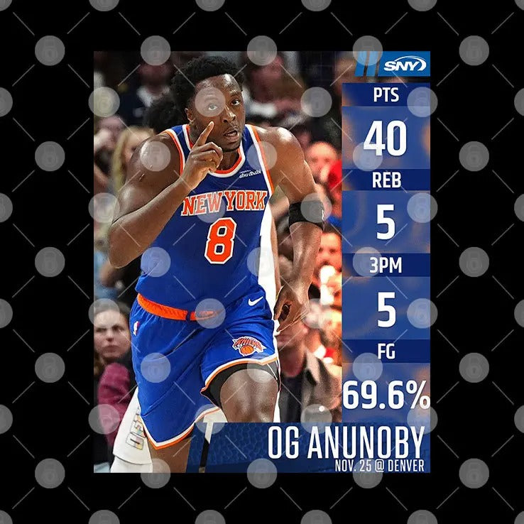 OG Anunoby Career-High 40 Points Shirt
