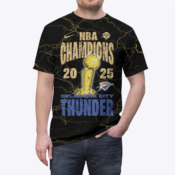 OKC Thunder NBA Champions 2025 All Over Print Unisex T Shirt