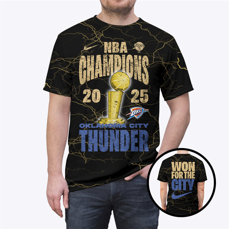 OKC Thunder NBA Champions 2025 All Over Print Unisex T Shirt