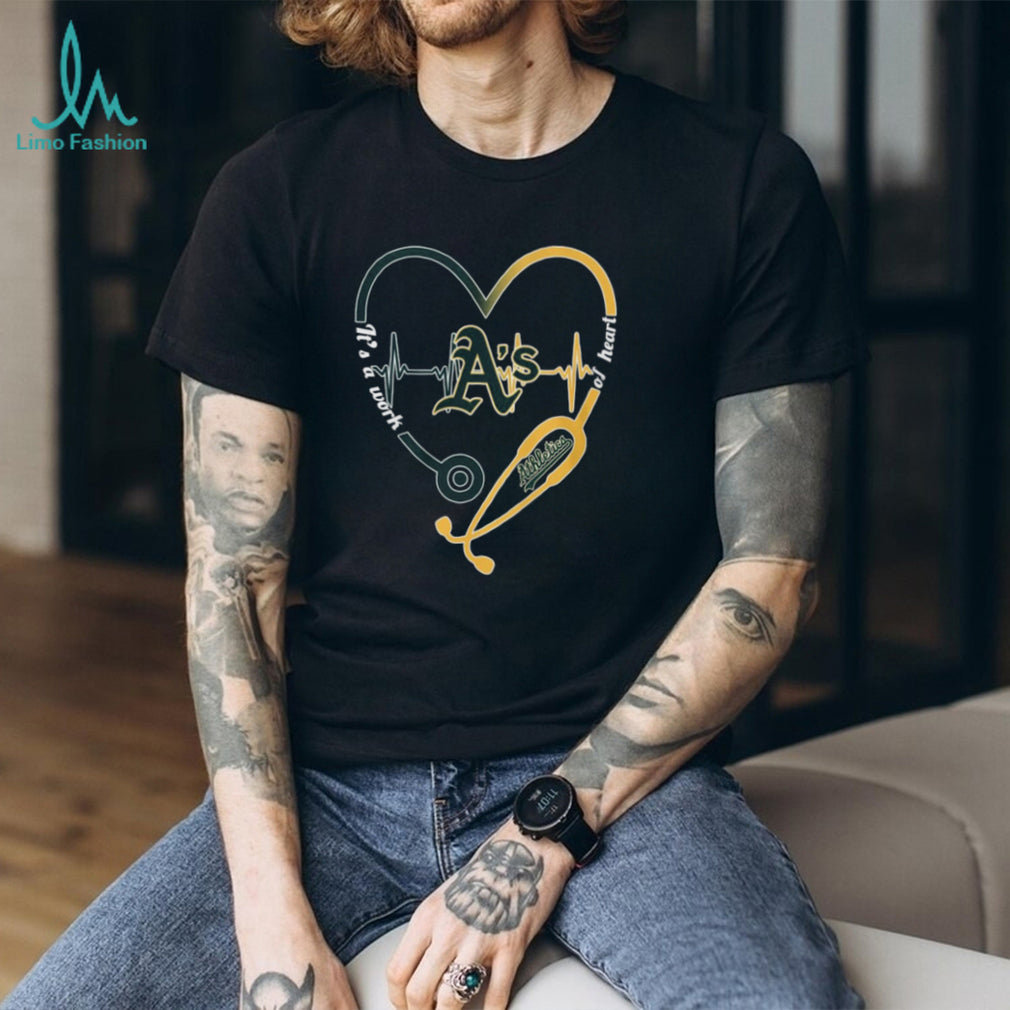 Oakland Athletics A’s Medical Professional T Shirt Athletics Baseball Heart Design