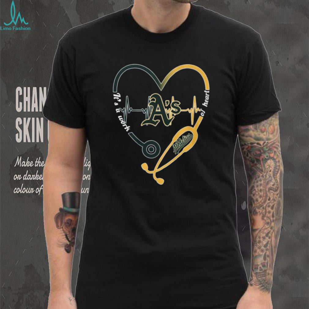Oakland Athletics A’s Medical Professional T Shirt Athletics Baseball Heart Design