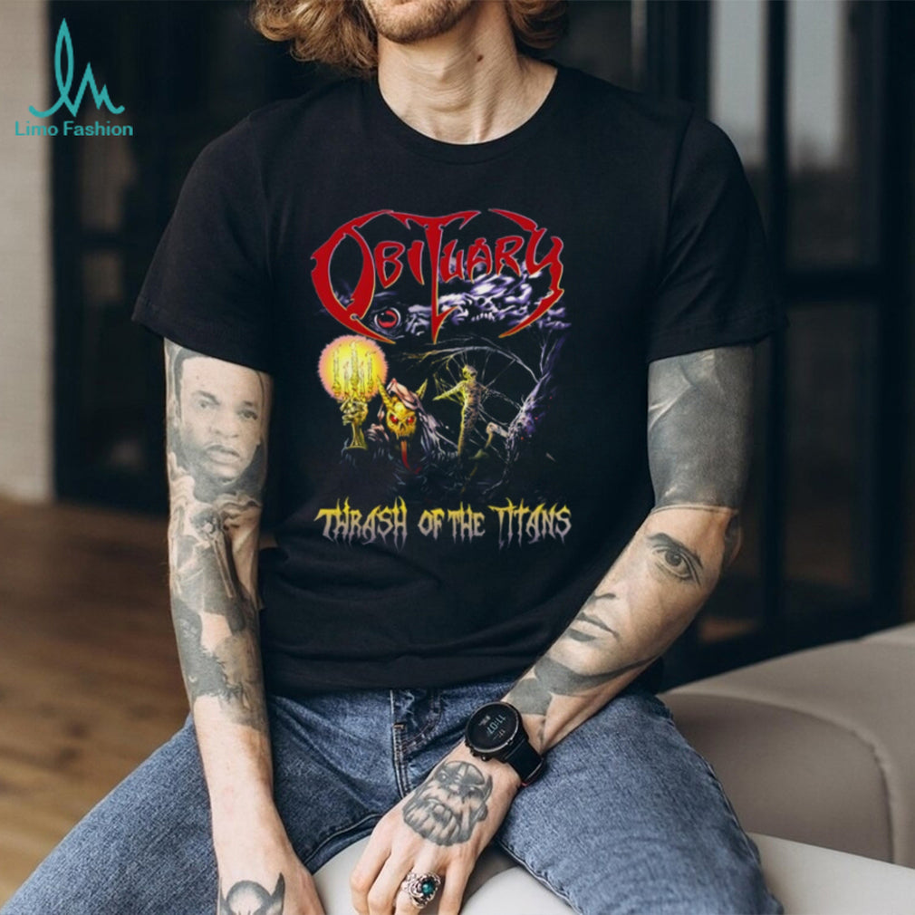 Obituary Thrash of the Titans Concert Graphic T Shirt