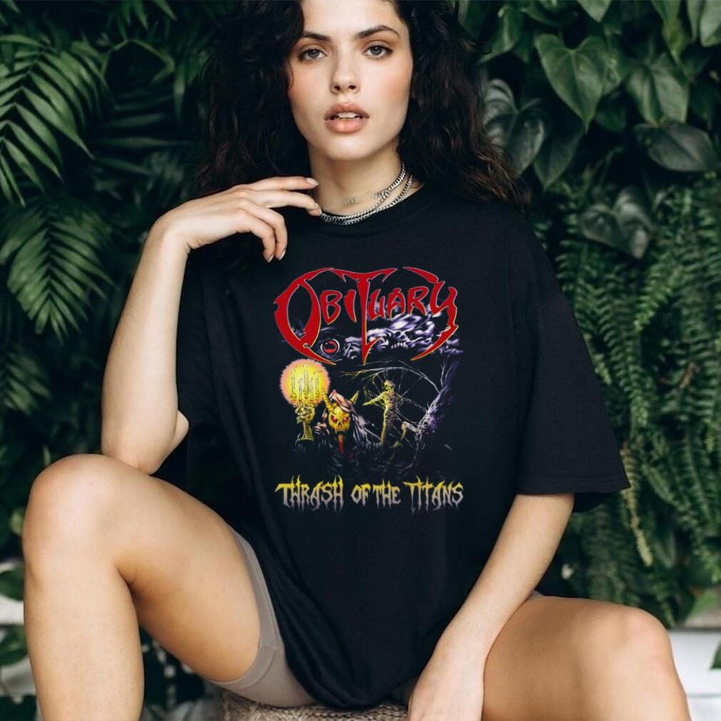 Obituary Thrash of the Titans Concert Graphic T Shirt